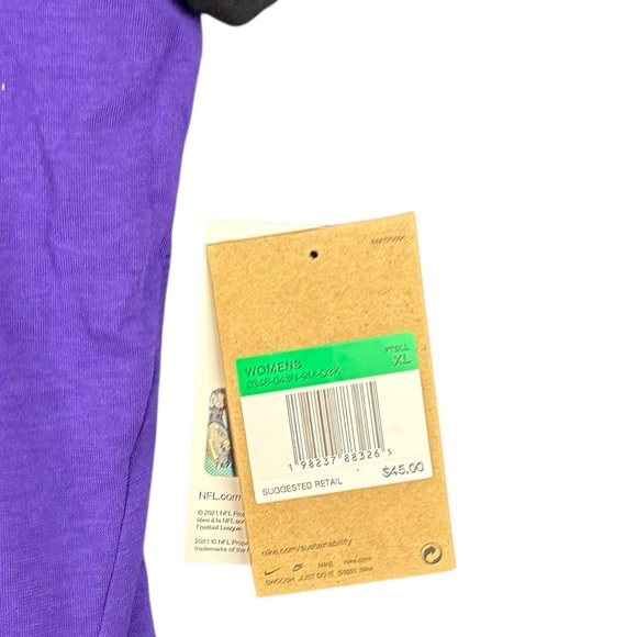 NWT NIKE MINNESOTA VIKINGS WOMENS PURPLE FLOWY SHORT SLEEVE T-SHIRT SZ XL - Picture 9 of 10